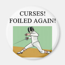 fencing refrigerator magnet