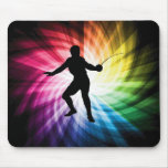 Fencing Silhouette; Spectrum Mouse Pad