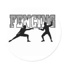 Fencing T-shirts and GIfts. Round Stickers