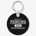 Fencing Univeristy Dark keychains by universityshirts Fencing Univeristy Dark keychains