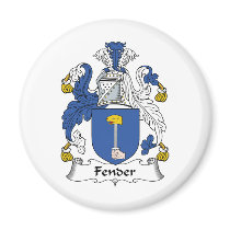 Fender Family Crest magnets by coatsofarms Fender Family Crest magnets
