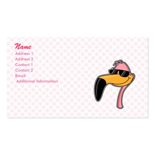 Fender Flamingo Business Card Templates