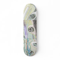 Fenders and Flames Skate Board Deck