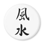 feng shui character sign refrigerator magnets
