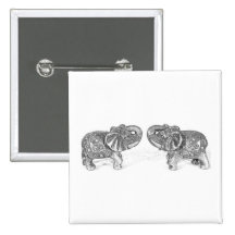 Feng Shui Double Elephant - B&W Buttons