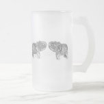 Feng Shui Double Elephant - B&W Coffee Mugs
