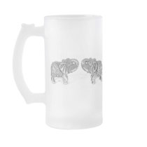 Feng Shui Double Elephant - B&W Coffee Mugs
