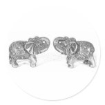 Feng Shui Double Elephant - B&W Sticker