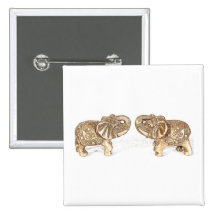Feng Shui Double Elephant Pinback Button