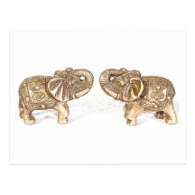 Feng Shui Double Elephant Post Card