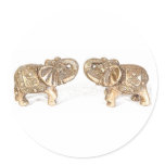 Feng Shui Double Elephant Round Sticker
