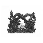 Feng Shui Dragon & Phoenix - B&W