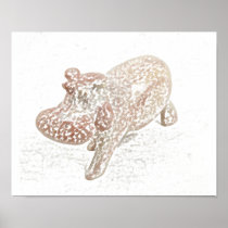 Feng Shui Hippo Print