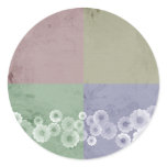 Feng Shui  Style with Flowers Round Sticker