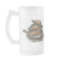 Feng Shui Triple Turtle - Gold Mug