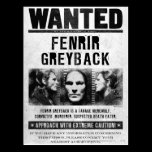 Fenrir Greyback Wanted Poster postcards