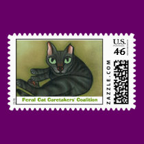 Feral Cat Postage  stamps