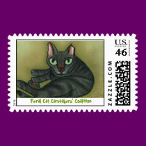 Feral Cat Postage  stamps