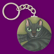Feral Cat "Prowl" Keychain keychains