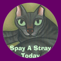 Feral cat, Spay A Stray Today - Customized stickers