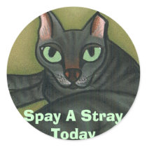 Feral cat, Spay A Stray Today - Customized stickers by FeralCat Feral cat, Spay A Stray Today - Customized stickers
