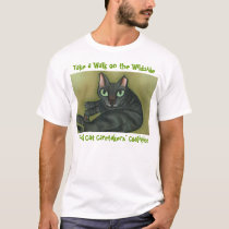 Feral Cat T-Shirt - Light Green Lettering