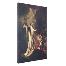 Ferdinand Bol - Jacobs dream of the ladder Canvas Print