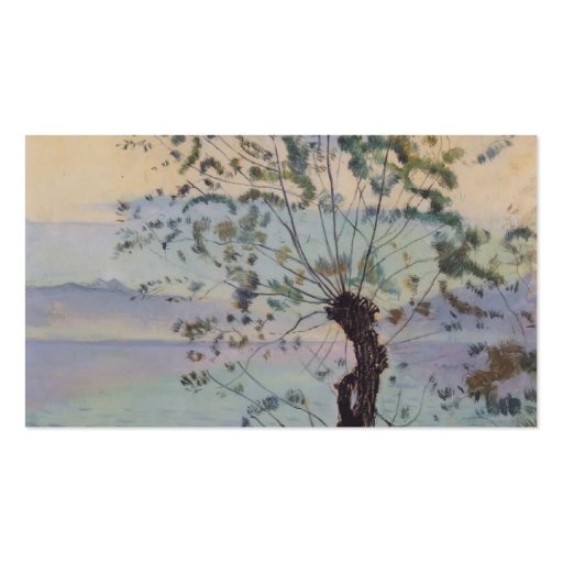 Ferdinand Hodler- Willow tree by the lake Business Card (back side)
