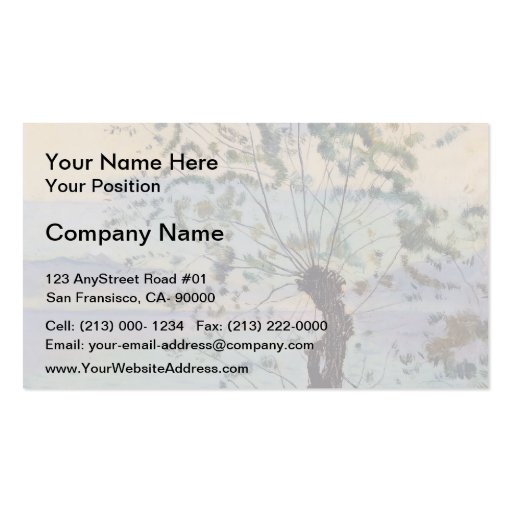 Ferdinand Hodler- Willow tree by the lake Business Card (front side)