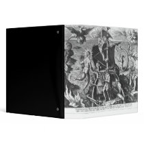 Ferdinand Magellan  on board his caravel, 1522 3 Ring Binder