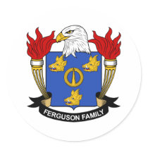 Ferguson Family Crest stickers by coatsofarms Ferguson Family Crest stickers