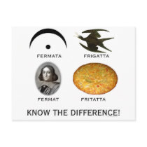Fermatta: Know the Difference Post Card