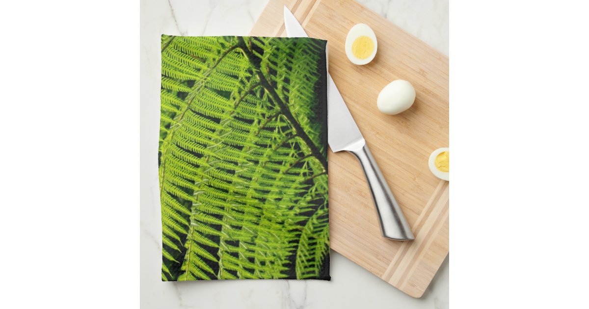 Fern leaf hand towels Zazzle