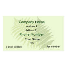 Fern Leaves Business Card