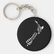 Fern NZ Dark Keychain