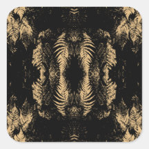 Fern Pattern in Black and Brown. Sticker