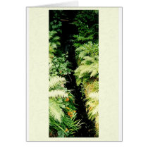 Fern Stream Blank Card by angryfisheatenbycat Fern Stream Blank Card