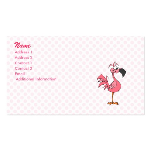 Fernando Flamingo Business Card Templates (front side)