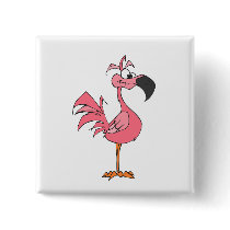 Fernando Flamingo buttons by BisforBirds Fernando Flamingo buttons