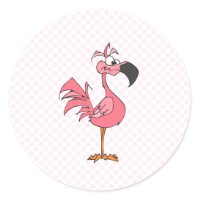 Fernando Flamingo Classic Round Sticker