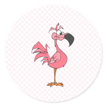 Fernando Flamingo Classic Round Sticker