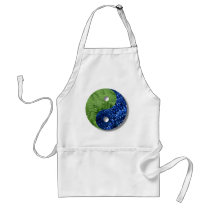 ferns and computer chip apron