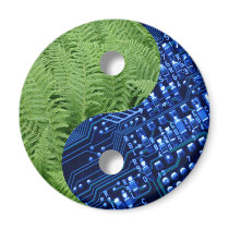 ferns and computer chip fridge magnet