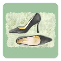 Ferns and Feet Square Sticker