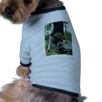 Ferns and Tree Stump Dog T Shirt