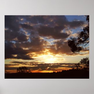 Ferntree Gully Sunset Poster print