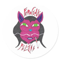 "Ferocious Feline" stickers