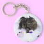 Ferocious Snow Cat Key Chains
