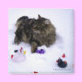 Ferocious Snow Cat Magnet