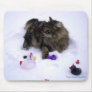 Ferocious Snow Cat Mouse Pad